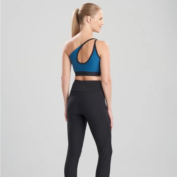 Josie Natori Soltice asymmetrical sports bra size large - Picture 2 of 5